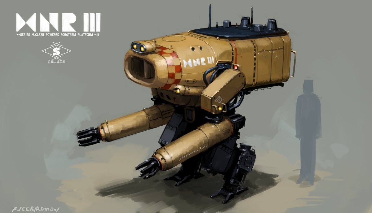 robot mecha science fiction no humans non-humanoid robot military english text  illustration images