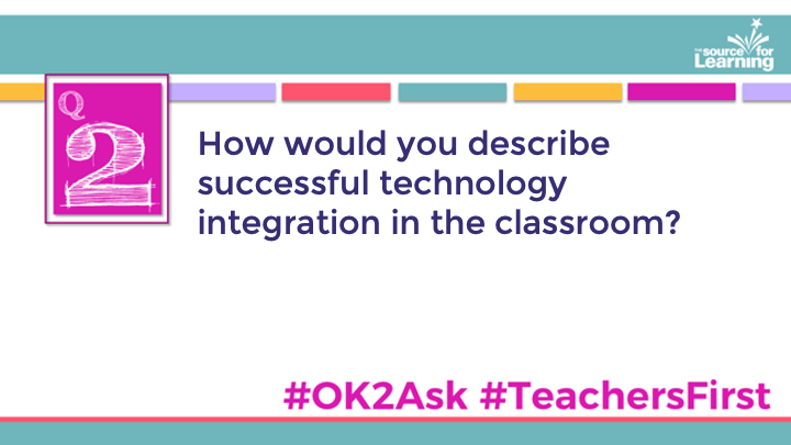 SFLOK2Ask's tweet photo. Q2: How would you describe successful technology integration in the classroom?

#OK2Ask 
#TeachersFirst https://t.co/yhByTkiYsG