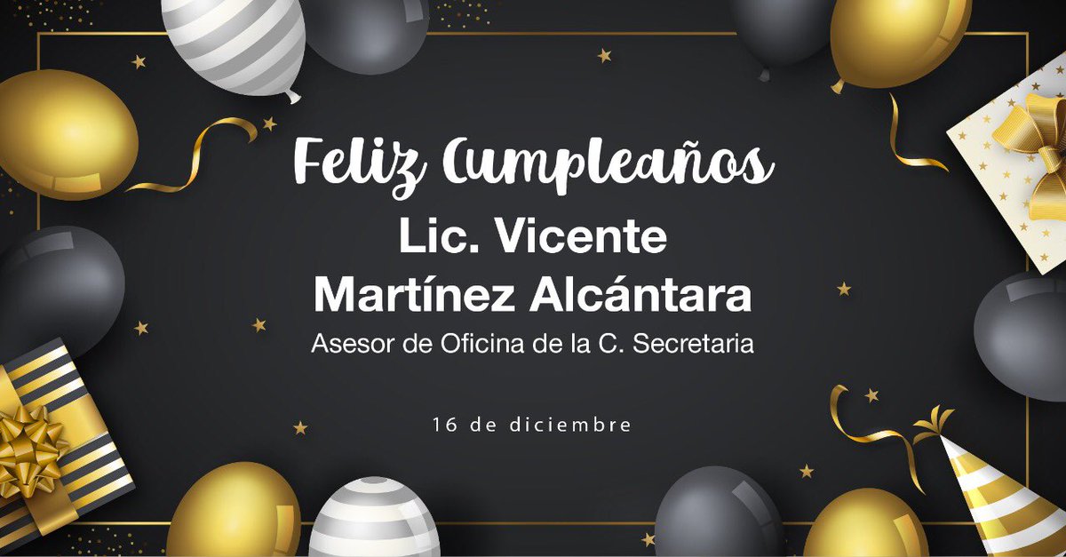 MecheColinG's tweet photo. Querido amigo Vicente Martínez Alcántara, deseo pases un día muy especial. Que los éxitos continúen y logres todas tus metas. Te envió un fuerte abrazo.🎊🎁🎈 https://t.co/i2Qj0EgiCW