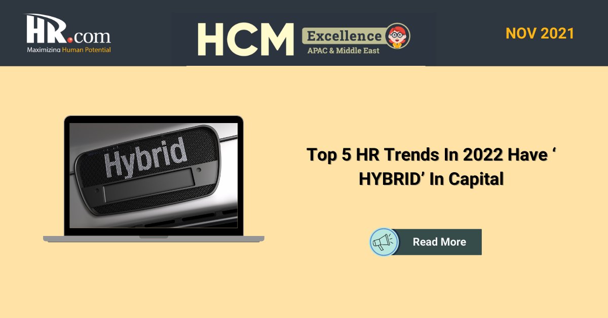 HRdotcom's tweet image. The pandemic has disrupted our personal and professional lives. Read the November edition of HCM Excellence (APAC &amp;amp; Middle East) to learn strategies to help HR prepare for the &quot;#FutureofHR and the transformation of work post-pandemic. : okt.to/RBwrZ9
#hrtrends2022