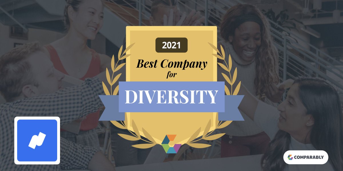 Comparably's tweet photo. @NamelyHR Congrats on being named on @Comparably's Top 50 Best Companies for Diversity list, as rated by your employees. You’re also featured in @BusinessInsider #comparablyawards https://t.co/h4NlpPYuzH  https://t.co/17GG0alvsS https://t.co/lGvPT9mrEh