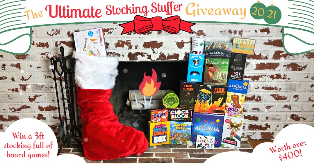 CheerUpGames's tweet image. 🎁🎄Ho Ho Ho, our Stocking Stuffer #giveaway HAS RETURNED and it's the biggest one yet! You could win all nineteen board games PLUS the giant stocking to hold it all in - a prize worth $400 bucks! 🎅Enter now: gleam.io/xErW7/stocking…