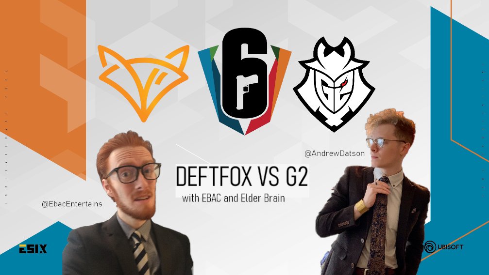 🚨Day 2 of our Six Invitational Open Qualifier #2 coverage on twitch.tv/esasiege kicks off from 6PM with @TeamDeftFox vs <a href="/G2esports/">G2 Esports</a> 🚨 Will there be another giant slaying today? Might be a fun bday present for 🎙️<a href="/AndrewDatson/">Andrew Datson 🌻</a>! 🥳🥳