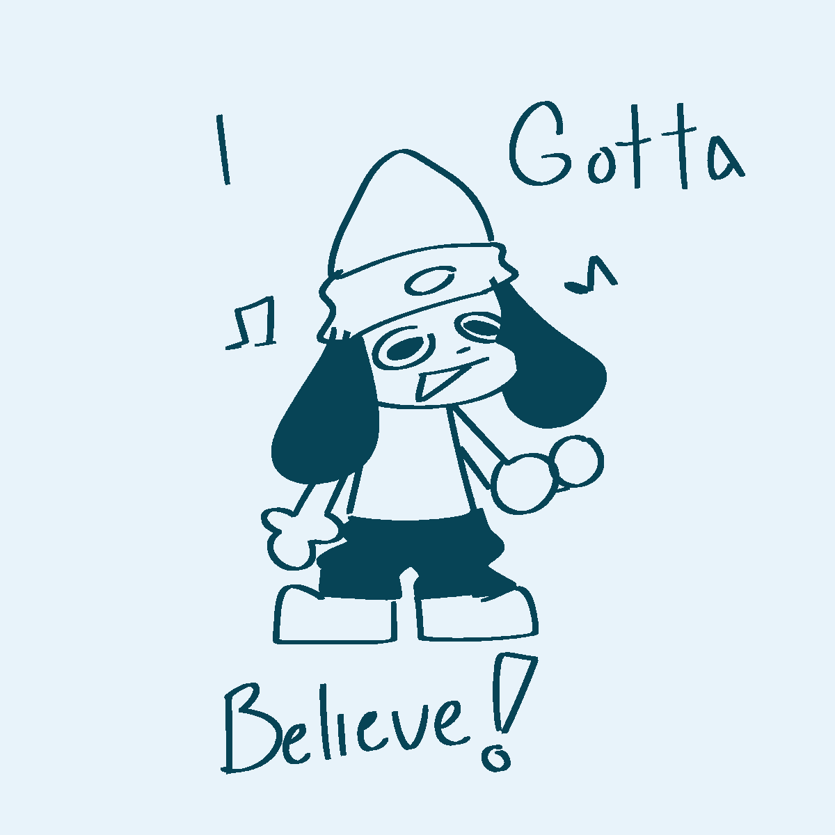 I forgor to mention I made him human lol
Anyways PaRappa!

#parappatherapper #parappatherapperfanart