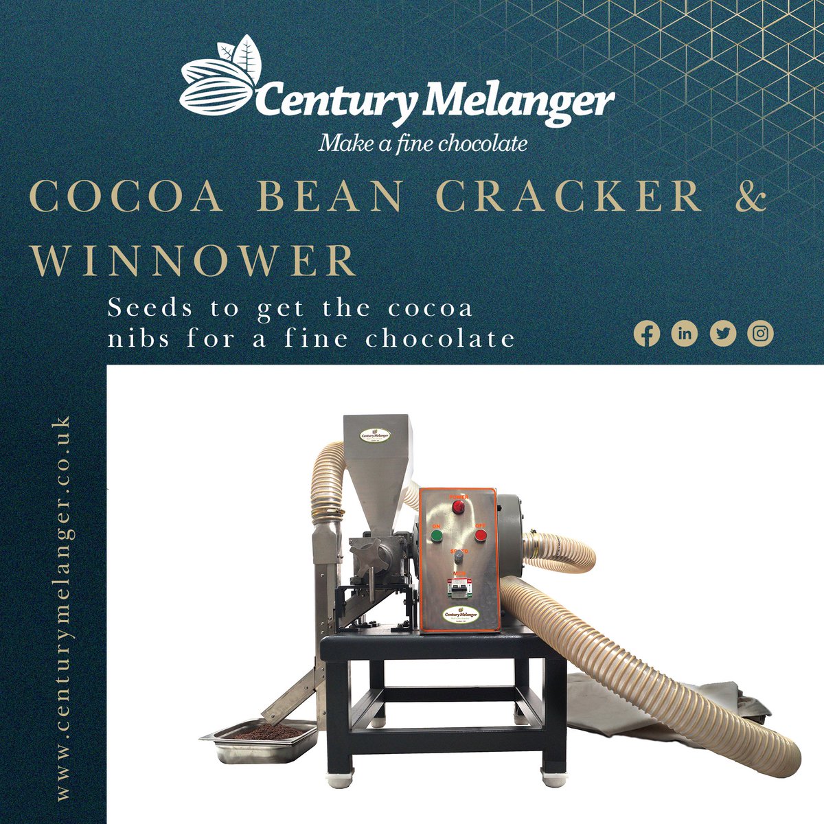 Century melanger presents Cocoa bean cracker & winnower as an efficient & fastest way to remove the husks for cocoa shells from the cocoa bean & to reduce the size of the cocoa nibs. #cocoabeanwinnowermachine #cocoamelanger #cocoawinnowermachine #cocoabeancracker #uk #london