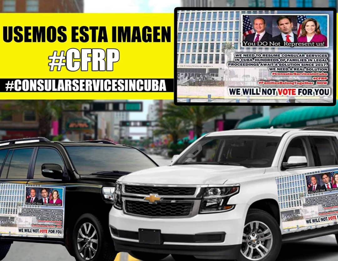 EmigrationAnd's tweet photo. we will close electoral votes against these congressmen who play with the feelings of the Cuban-American community Petitioners in the process of family reunification 
@RepMariaSalazar 
@MarioDBCamp 
@MarcoRubioCuba 
#YouDoNotRepresentUs https://t.co/iPwwhHpgMi