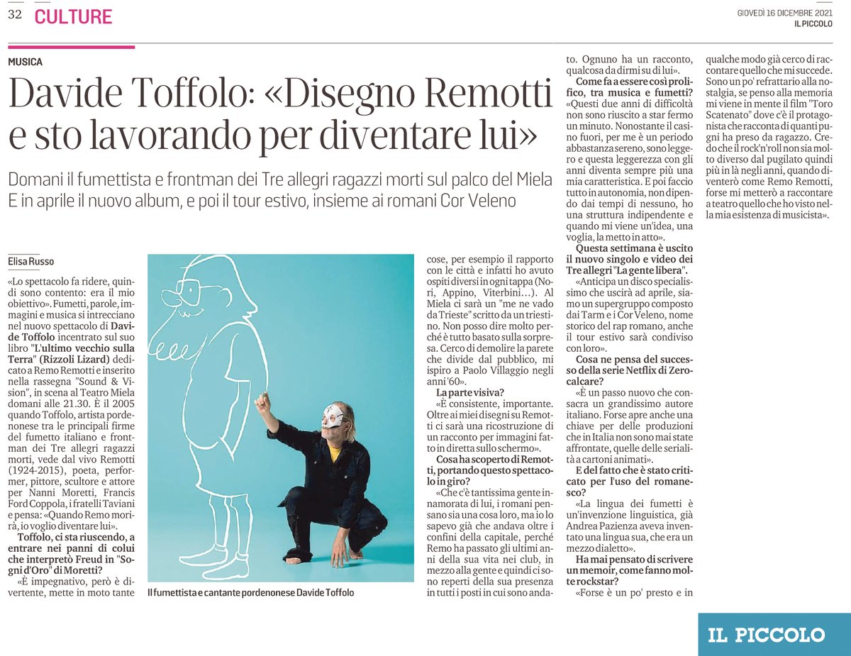 ElisaRusso76's tweet photo. @davideltofo domani al @TeatroMiela #remoremotti @Rizzoli_Lizard https://t.co/fCFr7ByuiB