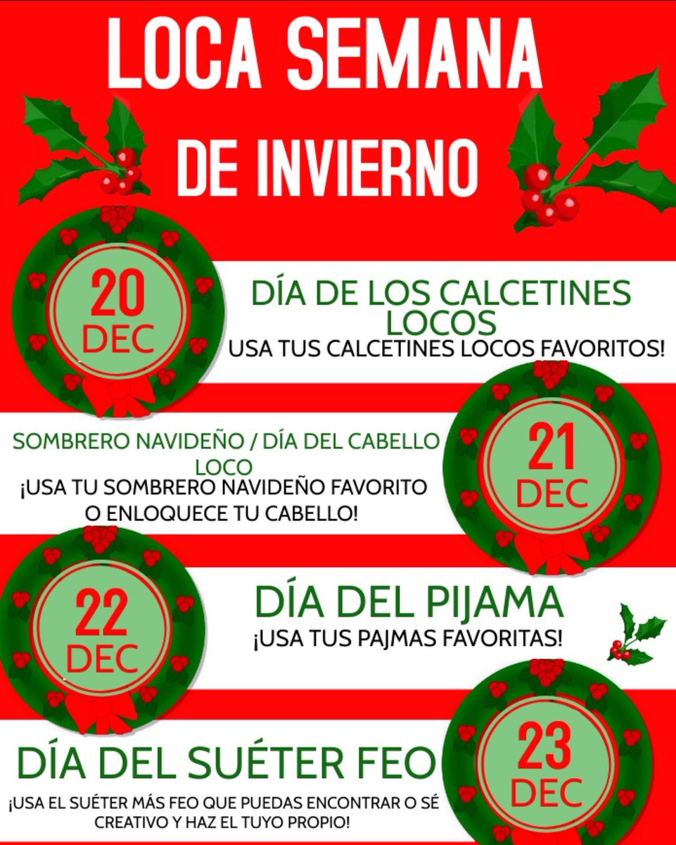 Wacky Winter Week December 20-23, 2021