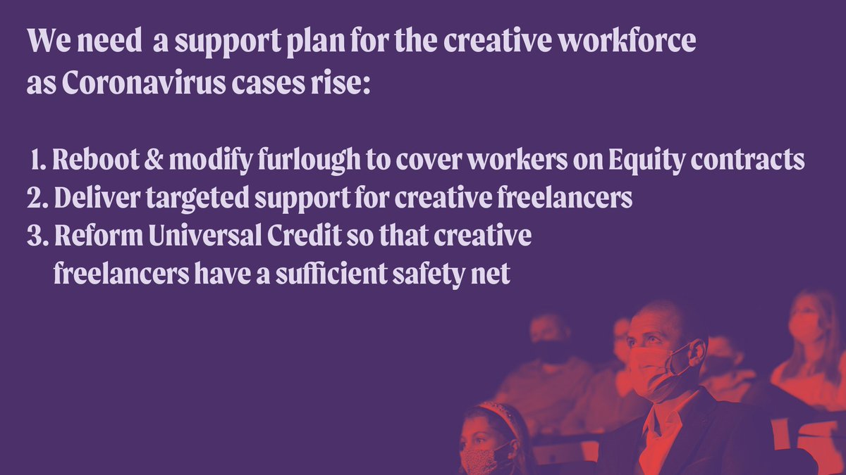 We've written to <a href="/RishiSunak/">Rishi Sunak</a> urging him to take action to protect the creative workforce as Omicron cases rise. 

With performances &amp; bookings already cancelled we need a plan NOW to support our 1000s of members losing essential income. 

Read the letter: ow.ly/K5GW50HciF7