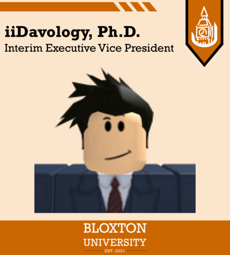 BloxtonU's tweet photo. @BloxtonU Leadership Spotlight - iiDavology serves the institution as the Interim Executive Vice President. Read his leadership bio posted in our #announcements channel via our Discord Communications channel. (https://t.co/hzK8puZ5gC) #BloxtonU #BUatBU https://t.co/K7NctiwK2F