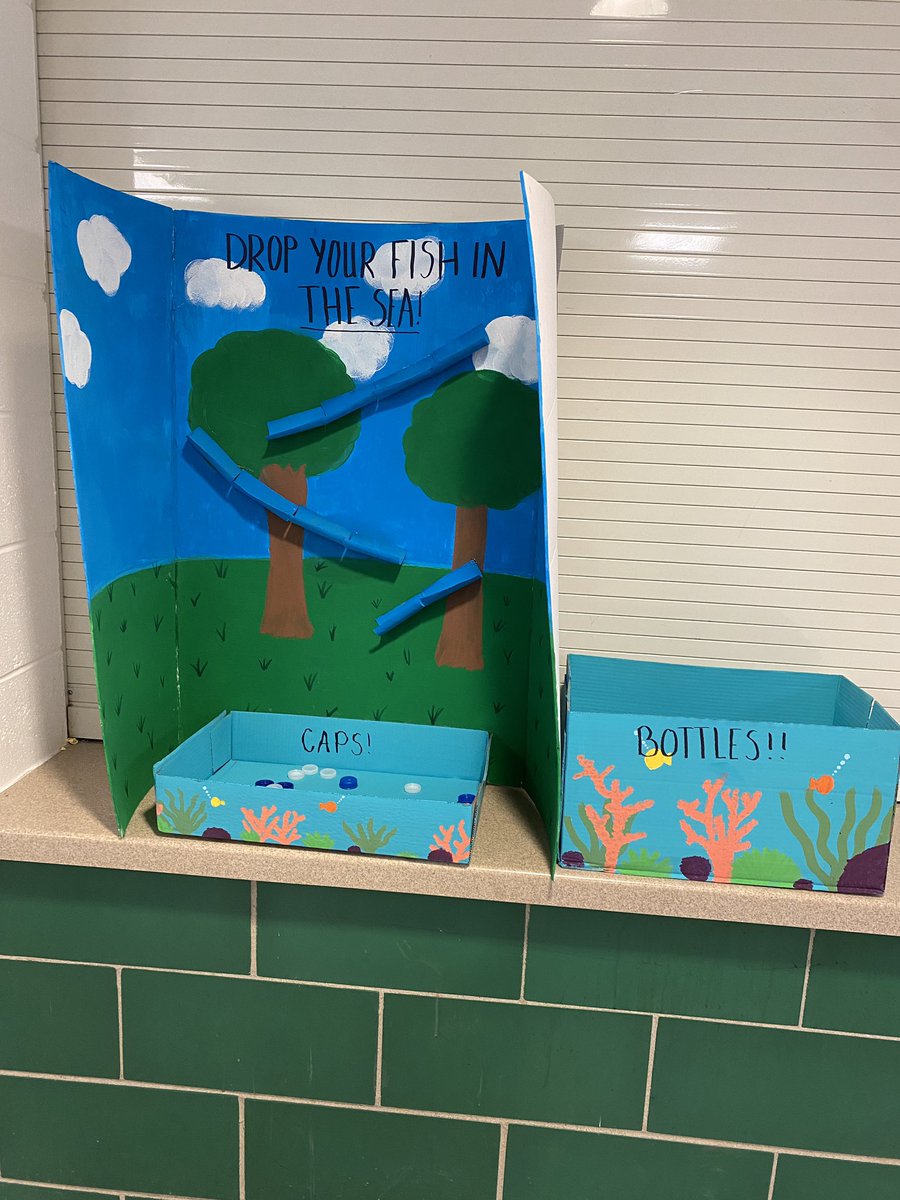 JagsSITM's tweet photo. RECYCLING IS A GO ♻️
interactive bottle cap collection bins are now in the cafeteria, the lobby, Mrs. McMasters room (D5), and the weight room! make sure to drop off your caps and help us reach 200lbs 🤍
#scienceinthemedia https://t.co/SFJ7Z1wq7p