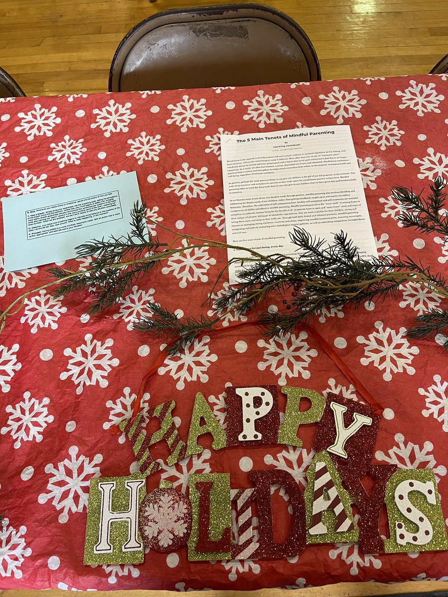 🎄We took a holiday PAWS this morning! Parents learned how to manage stress with mindfulness, and students started their day with yoga and mindful coloring. Join us for the next PAWS for PARENTS on 1/26/22! <a href="/BASDFtHill/">Fountain Hill Elementary School</a>