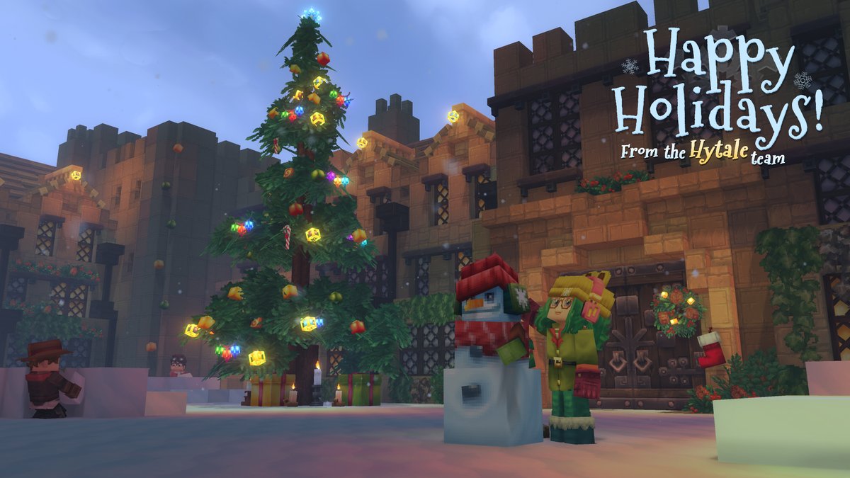 Hytale's tweet image. 2021 is coming to an end and we'd like to say thank you to the Hytale community for all of your support, enthusiasm and creativity this year. Have a great time over the holidays! ☃️💝 #Hytale