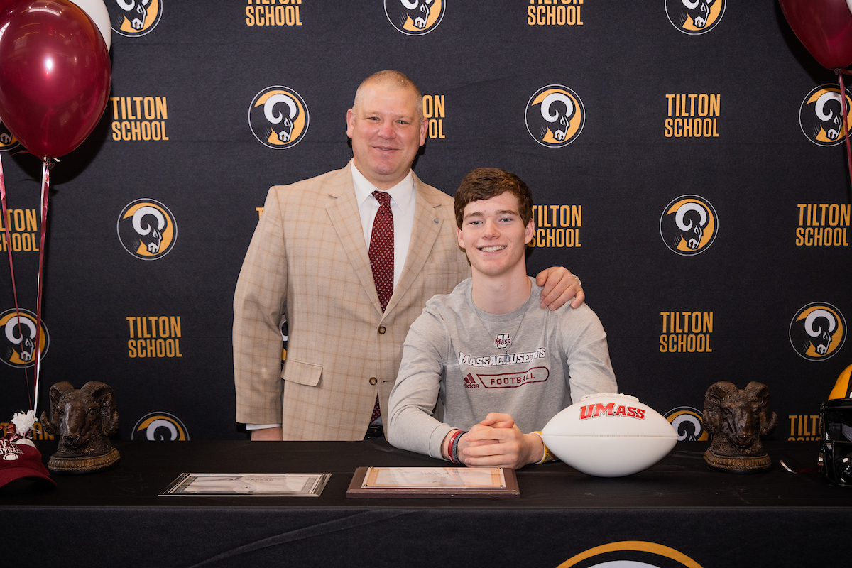 Congrats to Jackson ’22 (<a href="/UBAthletics/">UB Athletics</a>) and Chase ’22 (<a href="/UMassAthletics/">UMass Athletics</a>) on their committments yesterday — can’t wait to see you on the field next fall! #NationalSigningDay #GoRams <a href="/TiltonFootball/">Tilton Football</a>