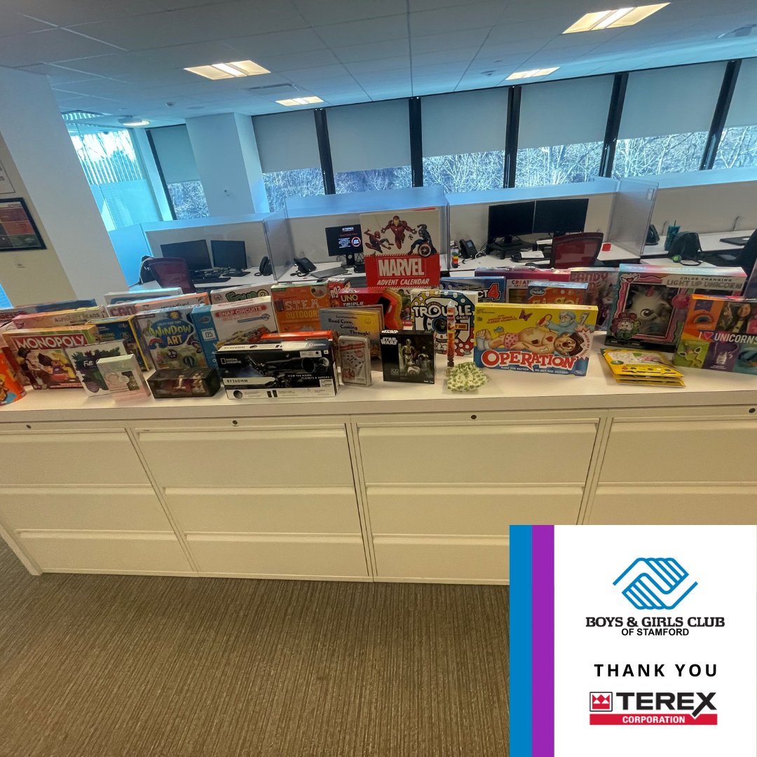 Thank you @TerexCorp and Terex employees who personally donated gifts to @BGCStamford's kids! The generosity of Terex in providing these gifts brightens the holiday season for our youth. #community #support #boysandgirlsclubofstamford #stamford #generous #holidayspirit