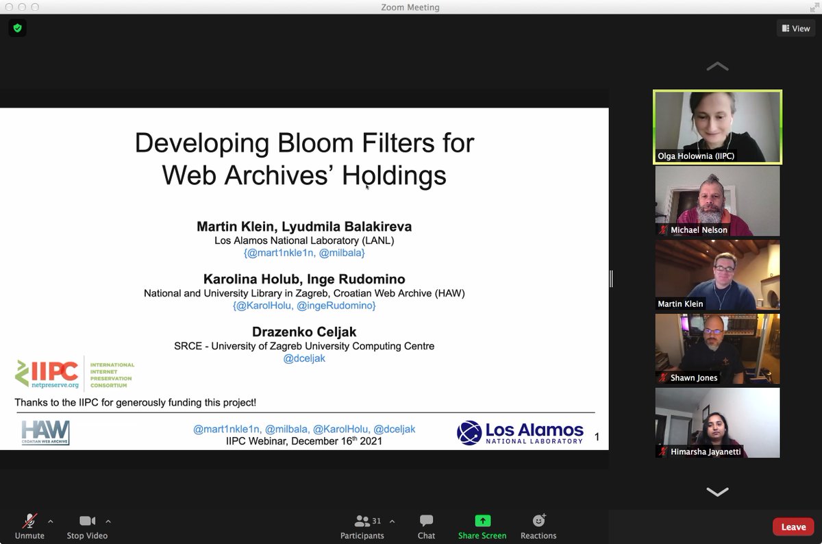 phonedude_mln's tweet photo. "Developing Bloom Filters for Web Archives’ Holdings"

data structures to answer: "is this URL in that archive?"

@mart1nkle1n @Milbala @KarolHolu @ingeRudomino @dceljak

https://t.co/91l3FEKnrb https://t.co/Fn20bJIJmO
