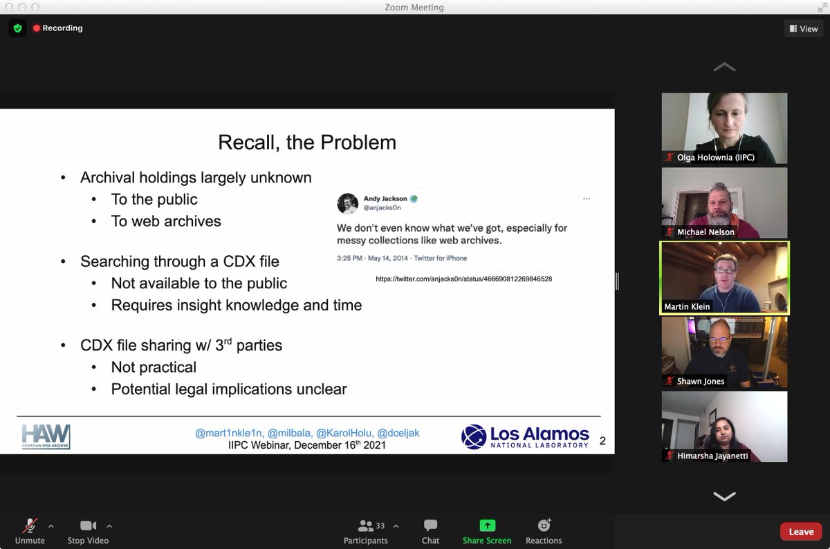 phonedude_mln's tweet photo. "Developing Bloom Filters for Web Archives’ Holdings"

data structures to answer: "is this URL in that archive?"

@mart1nkle1n @Milbala @KarolHolu @ingeRudomino @dceljak

https://t.co/91l3FEKnrb https://t.co/Fn20bJIJmO