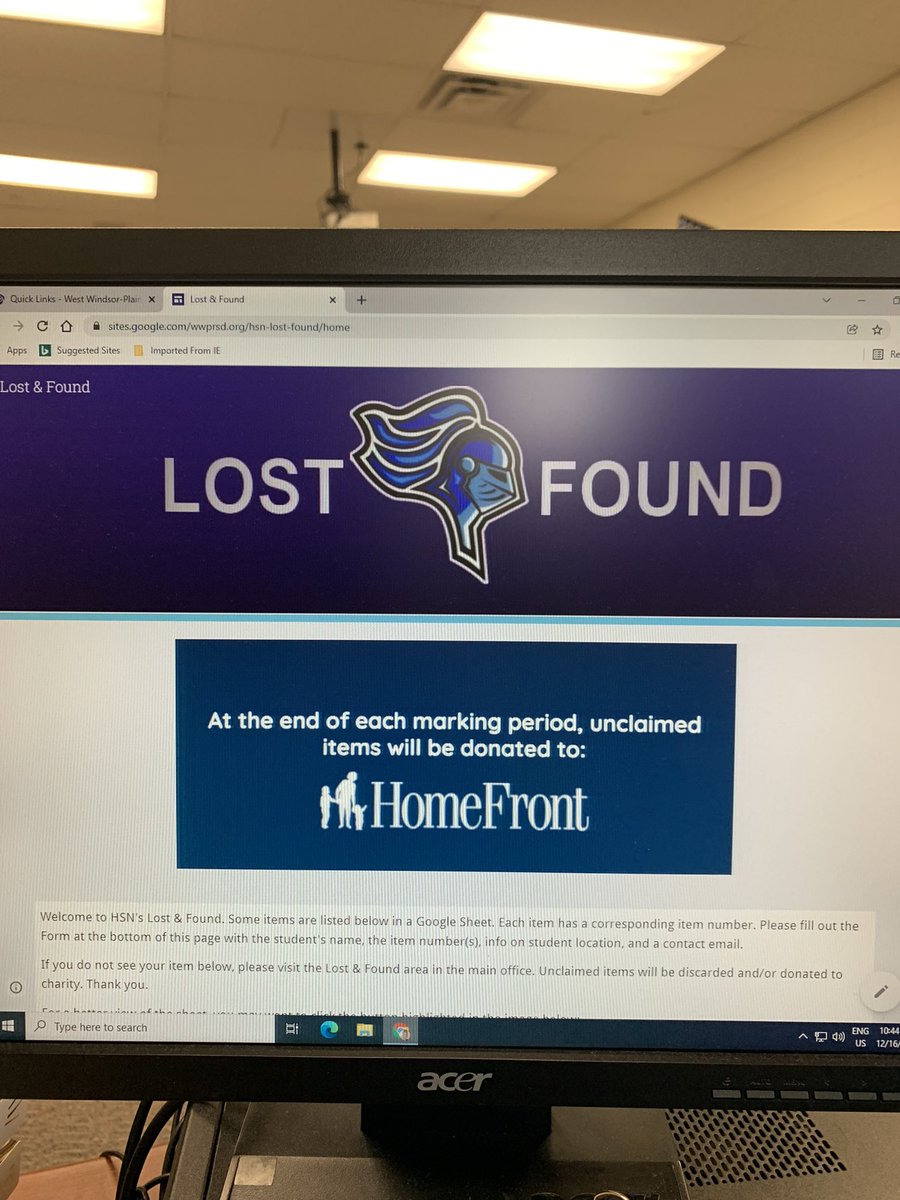 Did you lose something @ HSN? Well look no further! Just check out our Lost and Found Website and claim your items! The Job Skills Program will deliver your lost items directly to your classroom. sites.google.com/wwprsd.org/hsn… <a href="/ArmoryKnights/">The Knights' Armory</a> @MrsMegOBrien <a href="/JonDauber/">Jon Dauber</a> @FaykimL