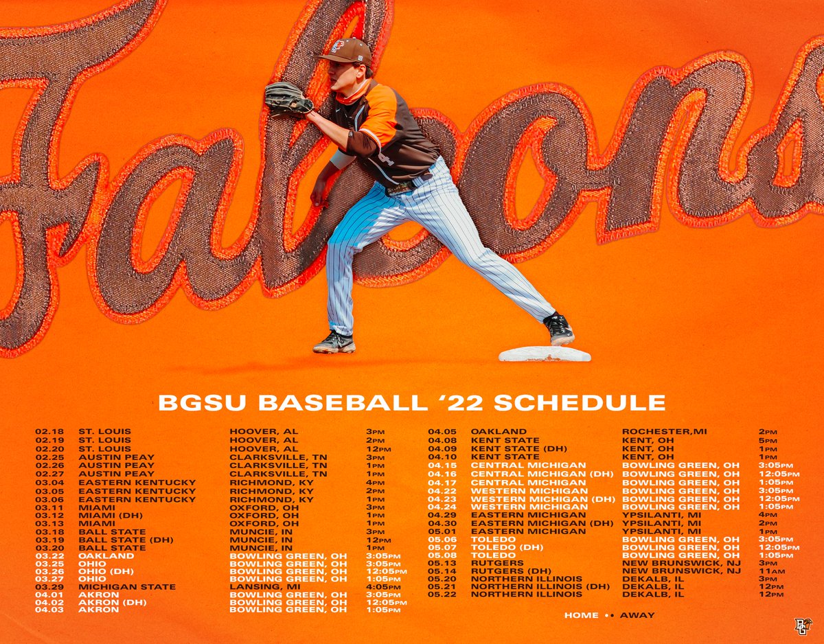 📆Time to get the 2022 calendars out! The baseball schedule is here! 📆

📰: bit.ly/3F27POb

#AyZiggy🟠🟤