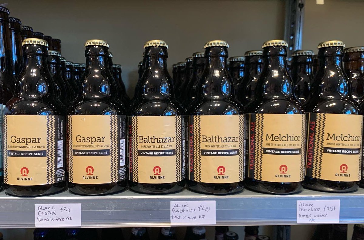 De laatste kerst en winterbieren zijn binnen! Waaronder ook de Vintage Recipe Serie van <a href="/AlvinneBrewery/">Alvinne Brewery</a> Alvinne en Winter Welcome Ale van @samsmithsbeer . Voor al deze bieren geldt: op=op!