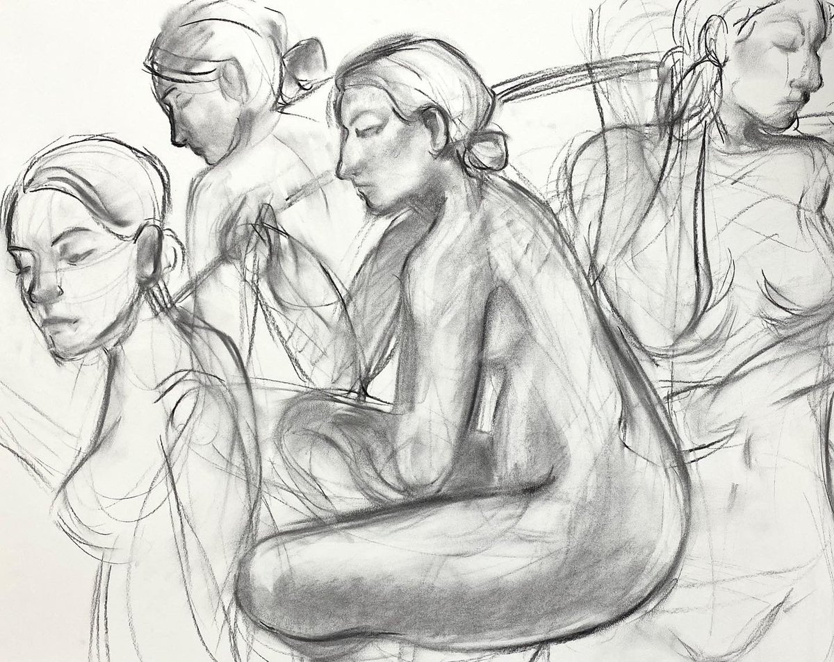 GHAMdesigns's tweet photo. Figures in Motion #charcoal #conte #drawing https://t.co/qdVi7q1L3R