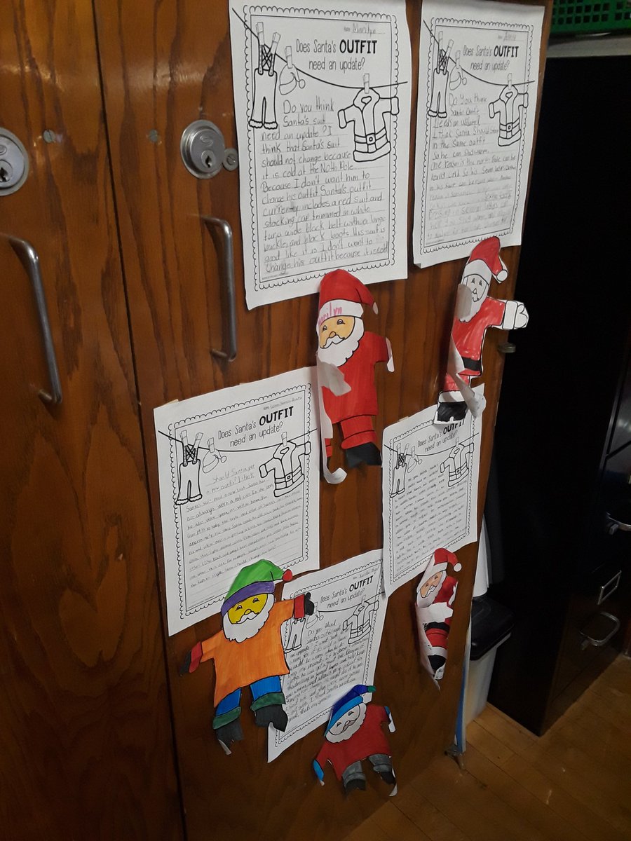 kkonecny13's tweet image. #KonecnysScholars spent time reading facts about Santa's suit then wrote opinion paragraph,"Does Santa's Suit Need an Upgrade?" with supporting facts. We then did philosophical chairs to discuss. @IrvingElementa1 @WPSAVID @AVID4College #wpsproud #wpsignitelearning