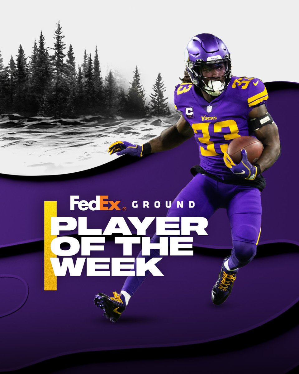 Vikings's tweet photo. .@dalvincook has been named @FedEx Ground Player of the Week!

#ProBowlVote

📰: https://t.co/5kl5QxL9gc https://t.co/sygKhUiQrL