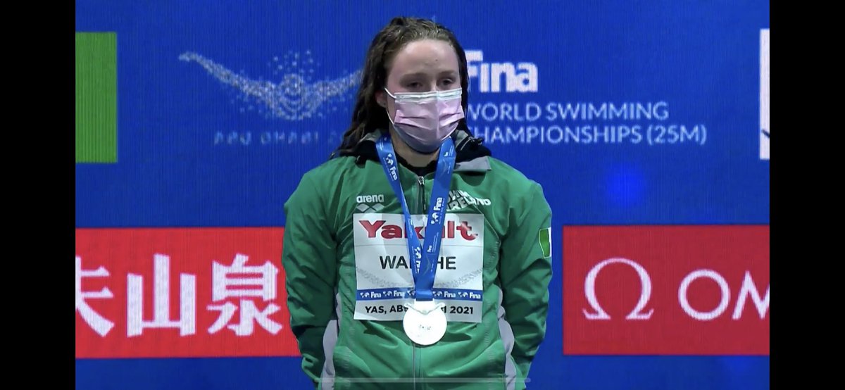 OFlynnPaul's tweet photo. A silver lining 🥈 Ellen Walshe makes history at the World short course swimming championships in Abu Dhabi. It’s a first ever swimming world medal for an Irish woman. What an achievement for the 20-year-old from Templeogue! @RTEsport @swimireland https://t.co/MxzCf3aG1X