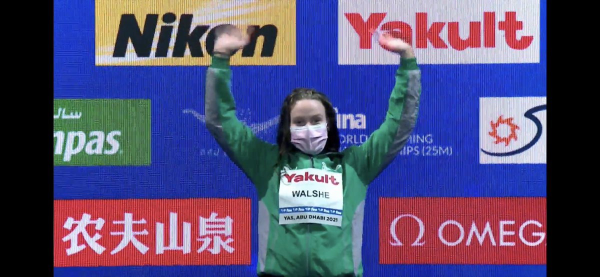 OFlynnPaul's tweet photo. A silver lining 🥈 Ellen Walshe makes history at the World short course swimming championships in Abu Dhabi. It’s a first ever swimming world medal for an Irish woman. What an achievement for the 20-year-old from Templeogue! @RTEsport @swimireland https://t.co/MxzCf3aG1X