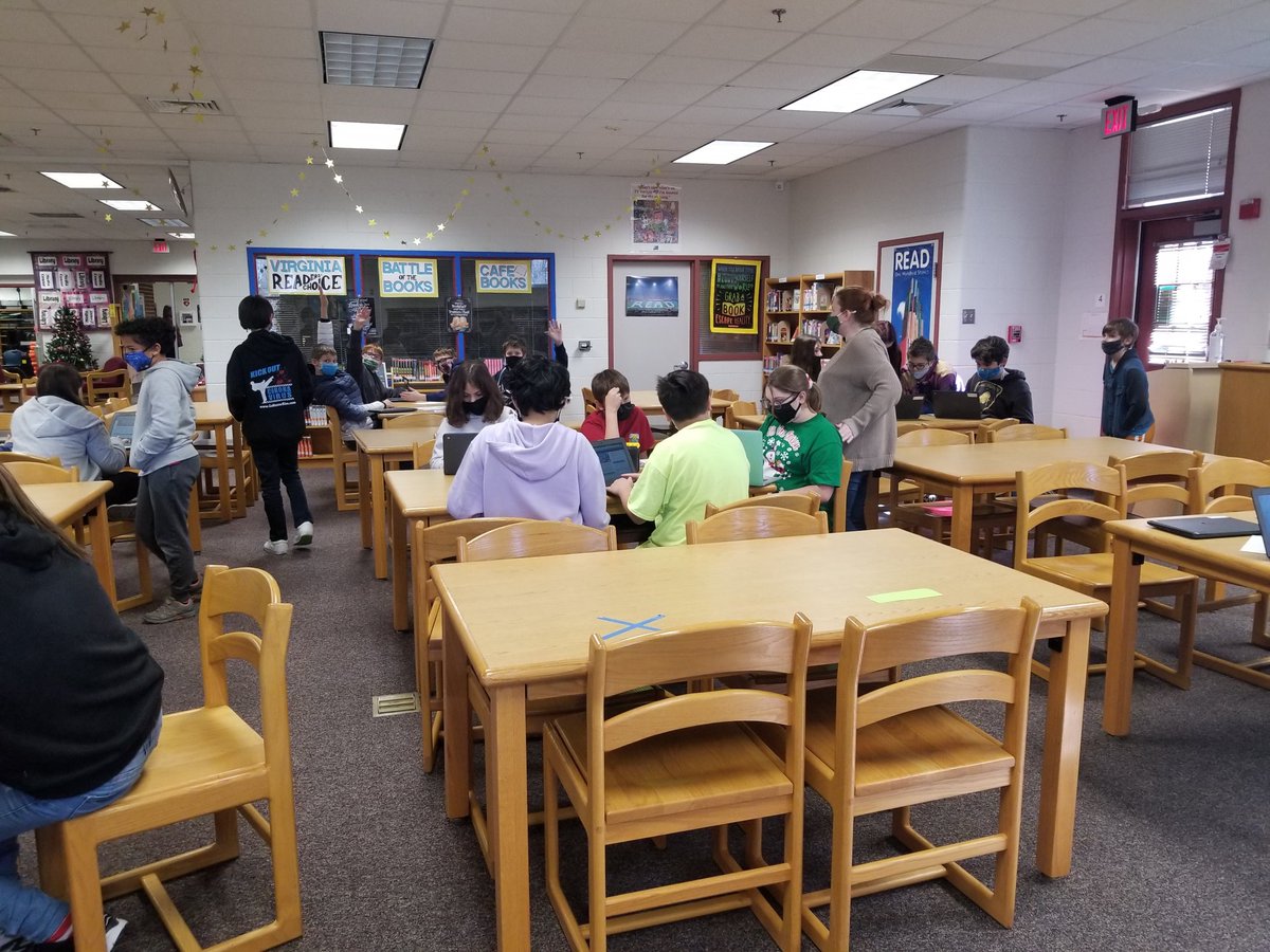 DixonSmithMS's tweet photo. DSMS students are still working hard and having fun the week before break.  Students completed a BreakOut Activity this week by working together and reading carefully! #dsmslibrary #dsmsbulldogs https://t.co/5qYZoHYtiB