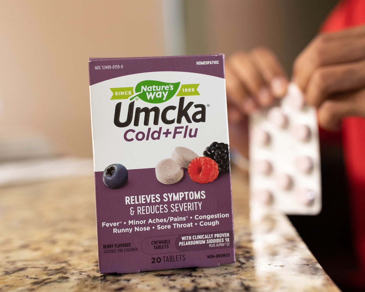 NaturesWayBrand's tweet photo. Don't do winter without Umcka! You never know where you'll be when cold symptoms strike, so keep these hardworking chewables on hand to shorten the duration and reduce the severity of the common cold and nasal, throat, and bronchial irritations → https://t.co/JJILyASSRb #umcka https://t.co/NtfV7oEaDS
