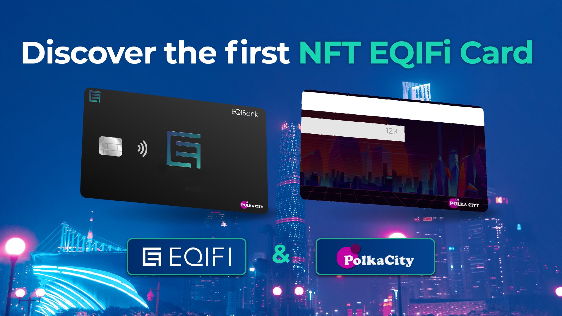 RT eqifi_finance: 🎉 Exciting #announcement ! @PolkaCity x #EQIFi - NFT CARD!  FEATURES ✔️Free @EQIBank bank account ✔️Real Debit & Credit #Card to #NFT card holders ✔️Spend your POLCs in real world ✔️50 #POLC / Week  👀[polkacity.io]  #Polkacity #EQIBank $EQX #Metaverse #DeFi #Crypto [twitter.com] [pbs.twimg.com]