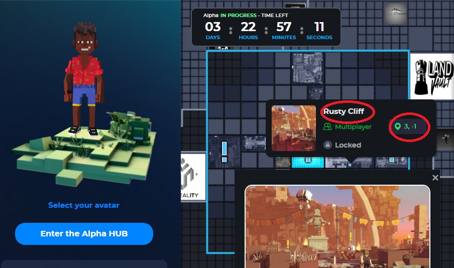 MatrixJumper's tweet photo. @TheSandboxGame Can not wait to Fun . it is Rusty Cliff / co-ordinates (3, -1) https://t.co/IsW3hyh6FK