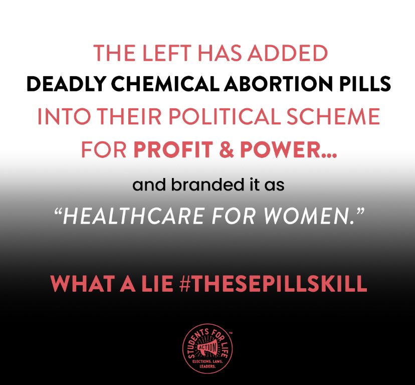 pacsw_sfla's tweet photo. Stop the lies. Stop Chemical Abortion. https://t.co/aTgthEkbQq