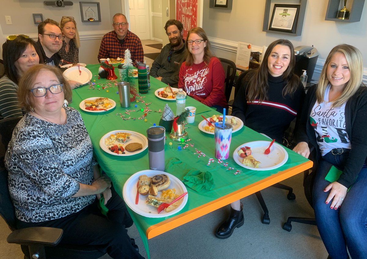ProclaimInter's tweet image. We enjoyed great food with great friends during our Christmas Potluck Breakfast. 🎄 #marketing #marketingagency #carolinabeach