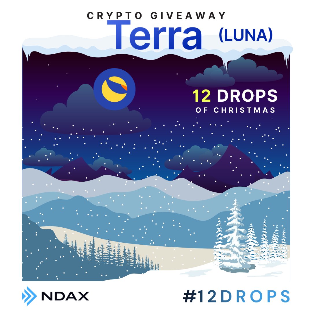 T’was the night of $LUNA, when all through the house…

🌙 Follow <a href="/ndaxio/">Ndax</a> and RT
🌗 Finish the line above with your best crypto-rhyme
🌚 Use #NDAX #12Drops

In hopes of C$150 of $LUNA, soon would be there.

Winner must be a verified NDAX user and will be randomly selected.