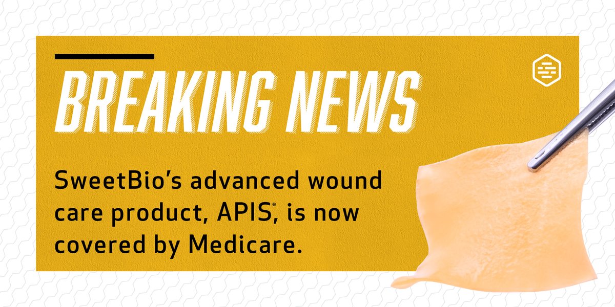 sweetbioco's tweet photo. We are thrilled to continue our pursuit of providing accessible advanced wound care for everyone who needs it, especially our most vulnerable loved ones aged 65+ that suffer disproportionally from chronic wounds. Learn if APIS® is right for you: https://t.co/zuKPHwHj3a https://t.co/BUNMDuKYn2