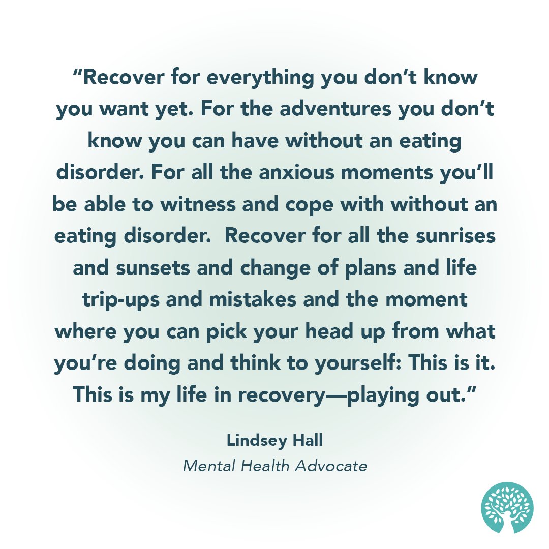 EatingRecovery's tweet photo. On those days or moments when you may feel tempted to give in to the struggle of an eating disorder—or perhaps you are feeling alone, as if no one understands what you are going through—pause and listen to those who have been exactly where you are. 💙 https://t.co/onk7mrh2Uk https://t.co/kY3wrrHVfV