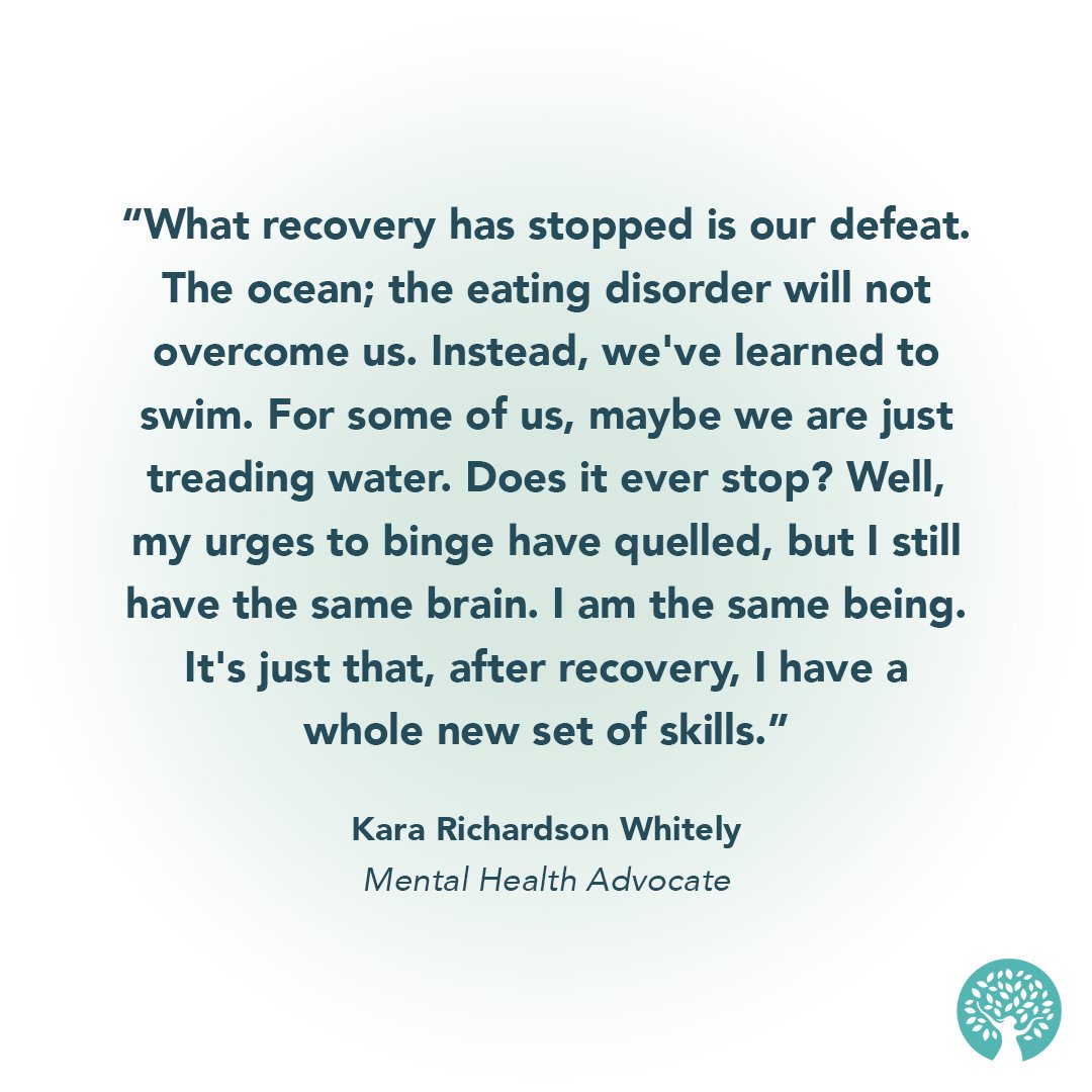 EatingRecovery's tweet photo. On those days or moments when you may feel tempted to give in to the struggle of an eating disorder—or perhaps you are feeling alone, as if no one understands what you are going through—pause and listen to those who have been exactly where you are. 💙 https://t.co/onk7mrh2Uk https://t.co/kY3wrrHVfV