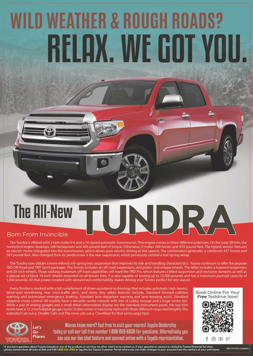 KenCanDesign's tweet photo. Segmentation #Toyota ads I did for class. Canada vs Philippines. Who you got? 😎 #toyotacanada #toyotaphilippines #toyotatundra #toyotafortuner #magazine #graphicdesign #AdobePhotoshop #kencandesign https://t.co/I7HeRqhygs