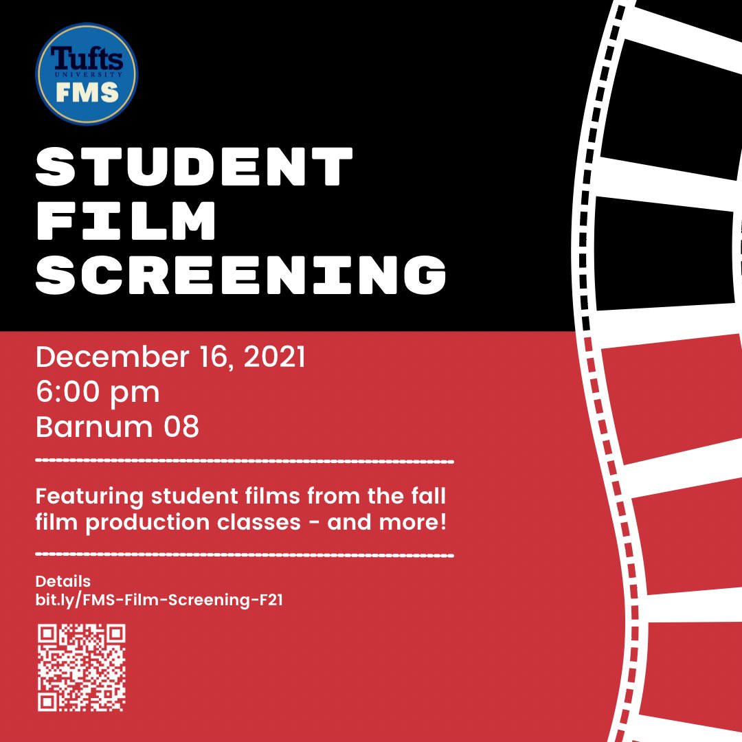 TONIGHT at 6pm in Barnum 08! See what our student filmmakers have been up to this fall!