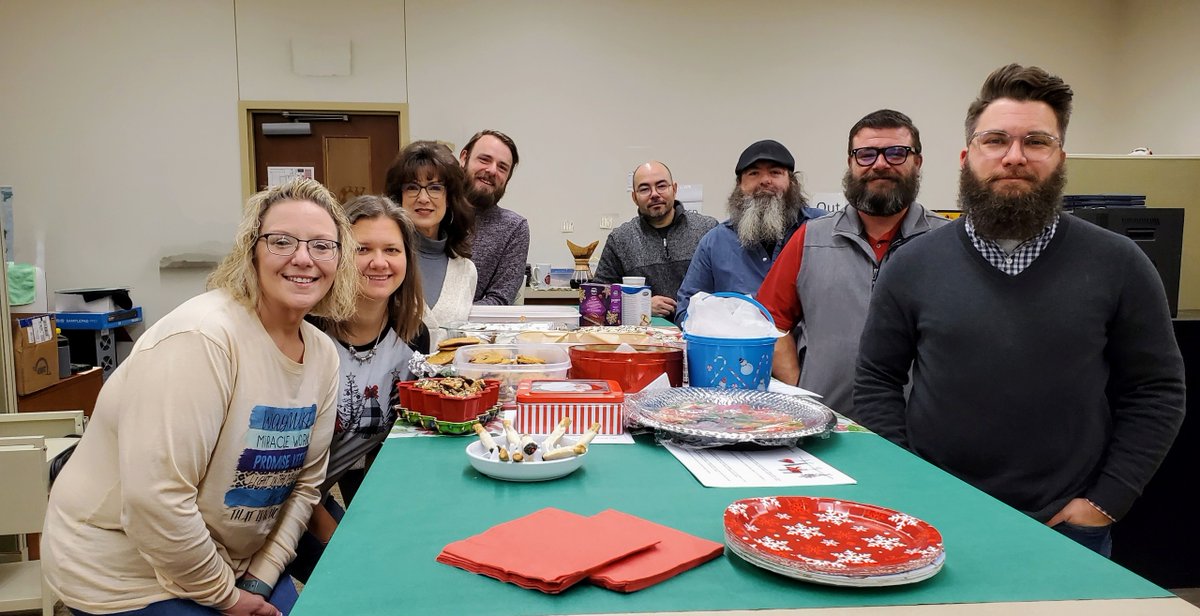 PampaisdTech's tweet photo. This morning we celebrated our annual Christmas Cookie &amp; Coffee Exchange. Cookies and Coffee made by our team! 

Special thanks to @travis_tigers for their delicious box of cookies they prepared for us!

Pampa ISD Technology wishes everyone a Merry Christmas and Happy Holidays 🎄 https://t.co/HJOL7DCvY6
