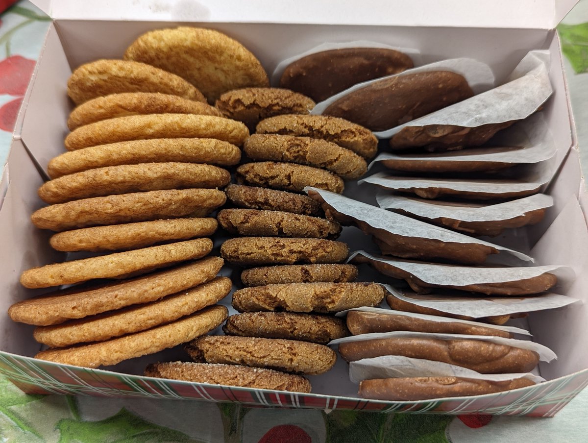 PampaisdTech's tweet photo. This morning we celebrated our annual Christmas Cookie &amp; Coffee Exchange. Cookies and Coffee made by our team! 

Special thanks to @travis_tigers for their delicious box of cookies they prepared for us!

Pampa ISD Technology wishes everyone a Merry Christmas and Happy Holidays 🎄 https://t.co/HJOL7DCvY6