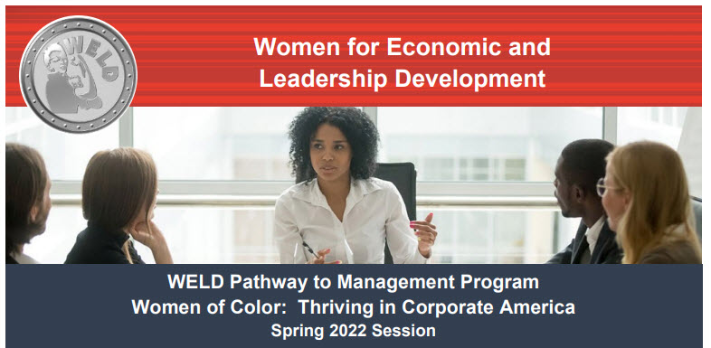 WELD_Columbus's tweet photo. WELD Pathway to Management Program - Women of Color 

The WELD Pathway to Management Program - Women of Color registration for the spring session closes on January 14, 2022 and payment must be received by this date.

Please click here to register!  https://t.co/Zoq5czXPOs https://t.co/gKffyruBLG
