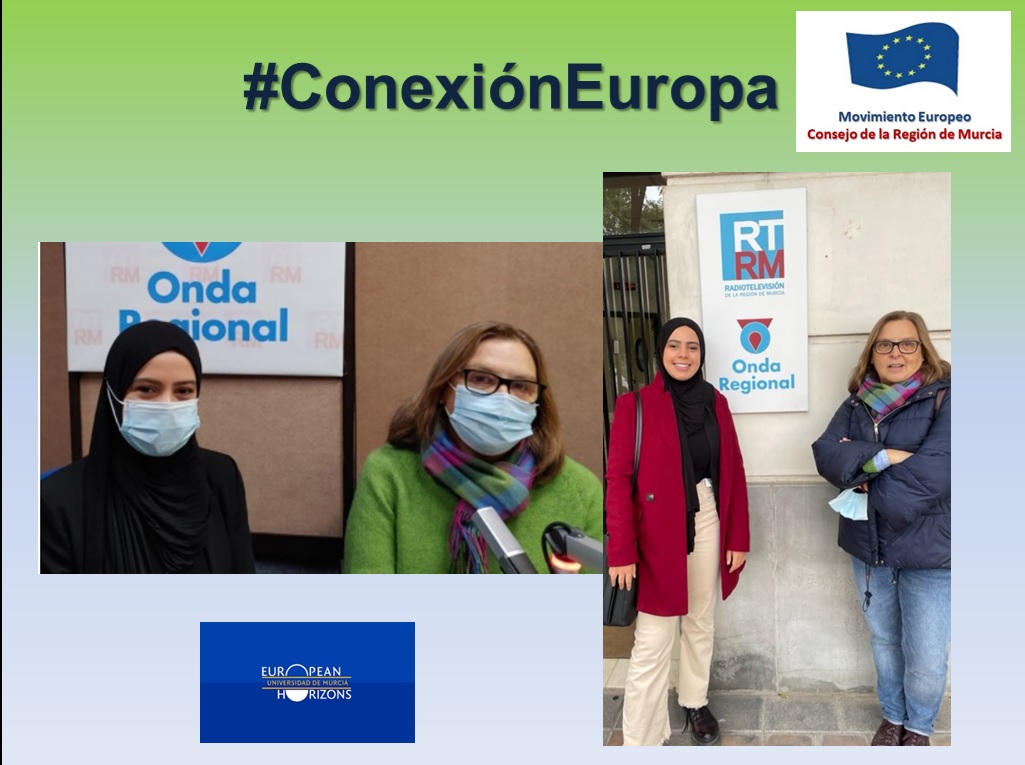 AsociacionAmae's tweet photo. #ConexiónEuropa🎙️🇪🇺 Soraya Hassaine es alumna de @UMU y preside @EuropeMurcia. Cuenta su experiencia #ErasmusPlus en Bélgica, habla de sus planes de futuro más inmediato y de las actividades que EH llevará a cabo el próximo año y, claro, sobre la #COFE 👉https://t.co/S1n31PAQ4u https://t.co/G6JPeQ7E3z