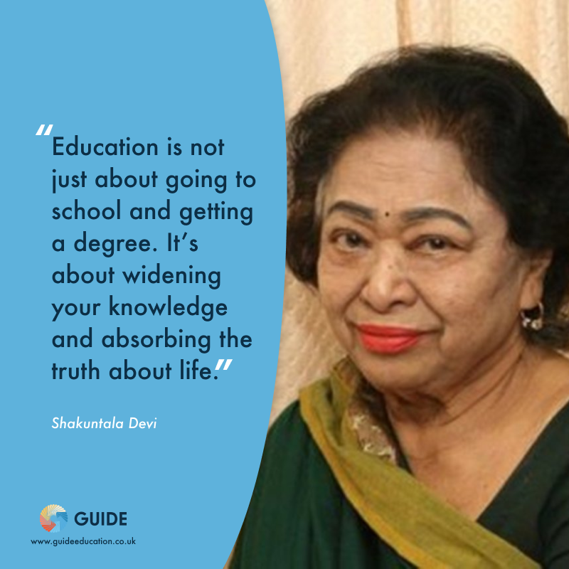 Shakuntala Devi shares her insight into what Education is all about. 

𝑾𝒉𝒂𝒕’𝒔 𝒚𝒐𝒖𝒓 𝒊𝒅𝒆𝒂 𝒐𝒇 𝒆𝒅𝒖𝒄𝒂𝒕𝒊𝒐𝒏 ❓

Let us know in the comments 👇👇👇

#education #learning #knowledgeispower #generalknowledge #learnsomethingeveryday
#raisinglearners