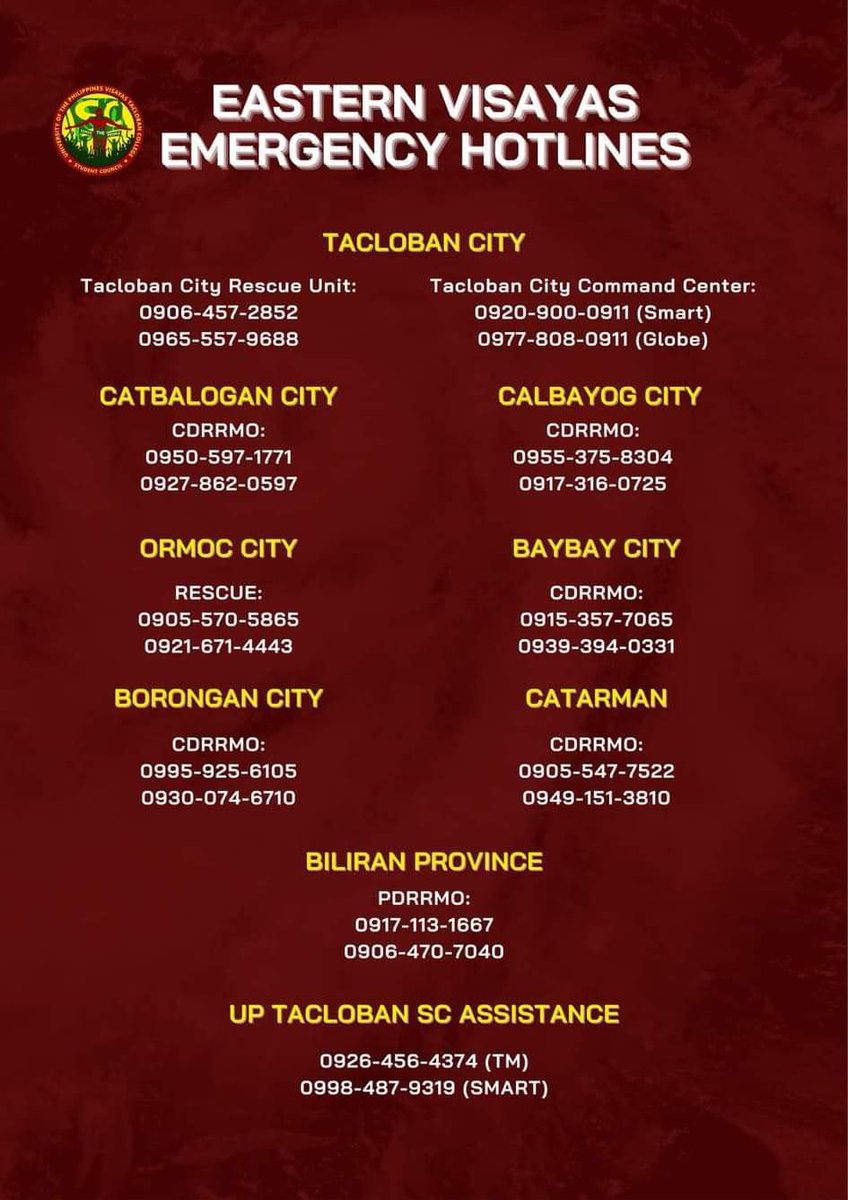 cheololods's tweet photo. List of emergency hotlines ‼️ A SIMPLE RETWEET CAN BE A BIG HELP FOR OTHERS ‼️ 
#OdettePH #RescuePH https://t.co/NGzuZwuLci