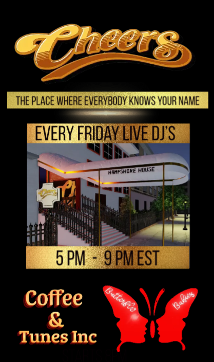 BurleighDj's tweet photo. This Friday 5pm Est-9 pm Est Cheers 4 live Dj's, The Cheers Dancers, The Butterfly Babies Dance Team Cmon out to 3dx @ The Place where Everyone knows your Name https://t.co/zvDIcxiVN9