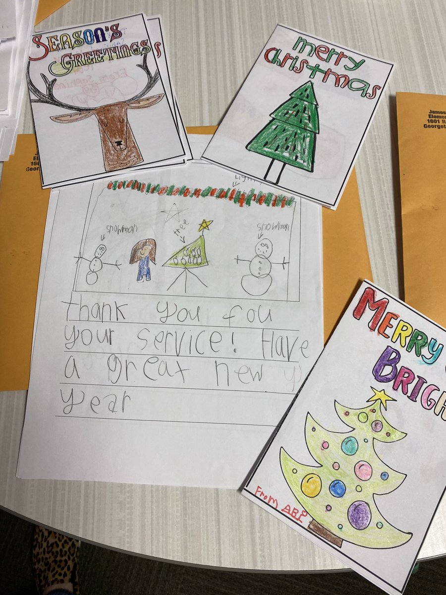MavsCounselor's tweet photo. Our Mavericks are demonstrating community responsibility and kindness. 2nd gr is helping @wilcopets  4th gr created gift bags to thank bus drivers &amp; 1st gr is sending letters to soldiers.  @GeorgetownISD  @MitchellMavs #LeadGrowServe #BeTheChange #MavericksHelpinOthers https://t.co/5Q04KO31Ml
