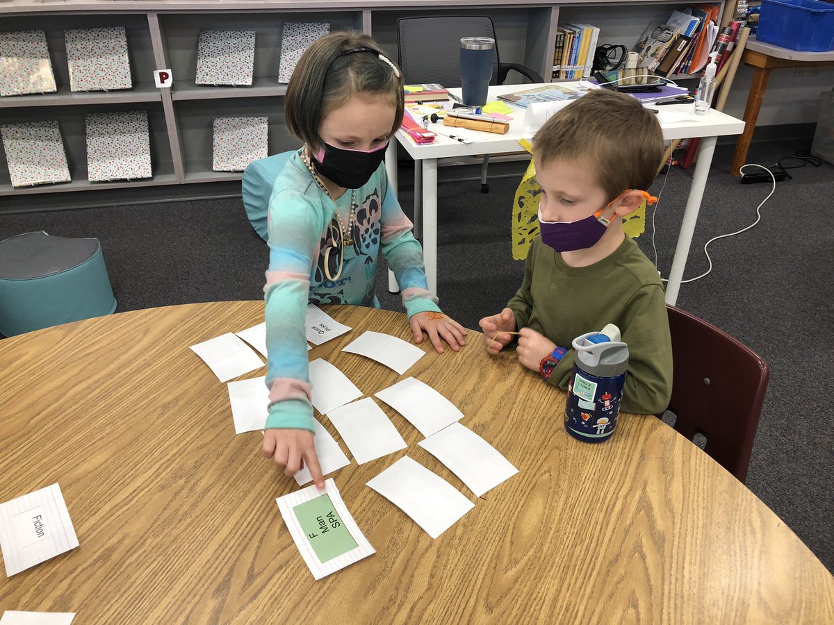 MPSA_Library's tweet photo. LEM students played a call number memory game where they had to match the section of the library to the call number. Next up: book retrieval! @APSLibrarians @MPSArlington #APSLibrarians https://t.co/zAFtKJ4tAZ
